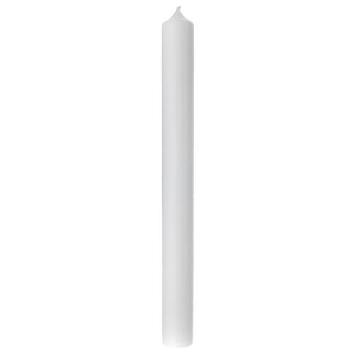Large candle for Baptism, silver cross and colourful background, 400x40 mm 3