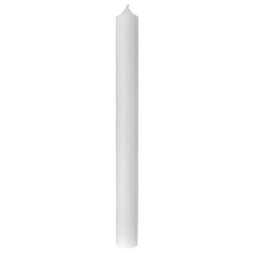 Large candle for Baptism, green squares and cross, 400x40 mm 3