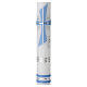 Large candle for Baptism, light blue cross, 400x30 mm s2