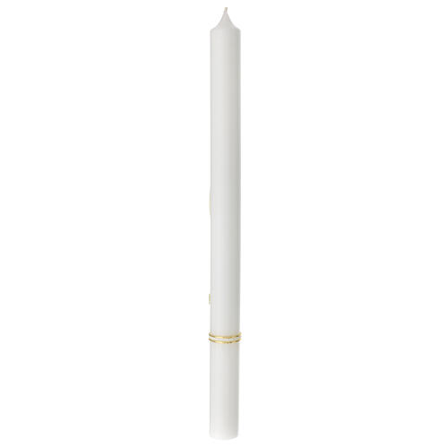 Świeca chrzcielna, XP biało-złote, 400x30 mm 3
