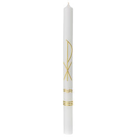 Baptism candle with Christ Monogram 400x30 mm