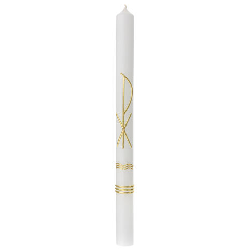Baptism candle with Christ Monogram 400x30 mm 1