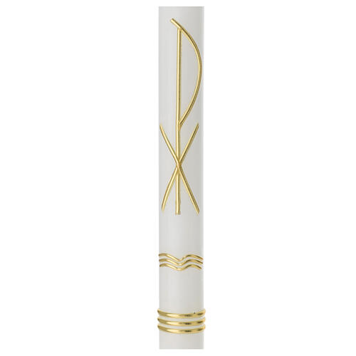 Baptism candle with Christ Monogram 400x30 mm 2