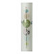 First Communion candle colored circle cross 400x40 mm s2