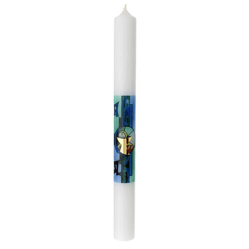 Communion candle with glass effect 40x4 cm 1