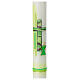 First Communion candle with bright green cross 400x40 mm s2