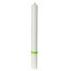 First Communion candle with bright green cross 400x40 mm s3