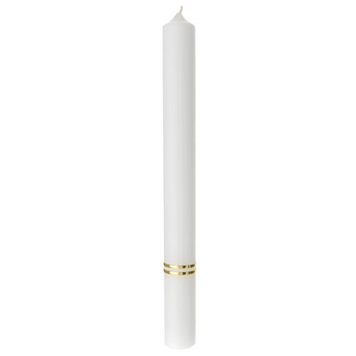 Communion candle with wheat grain rainbow 400x40 mm 4
