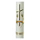 Communion candle with wheat grain rainbow 400x40 mm s2