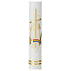 Communion candle with wheat grain rainbow 400x40 mm s2