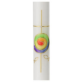 Rainbow spiral Communion candle 40x4 cm