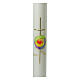 Rainbow spiral Communion candle 40x4 cm s2