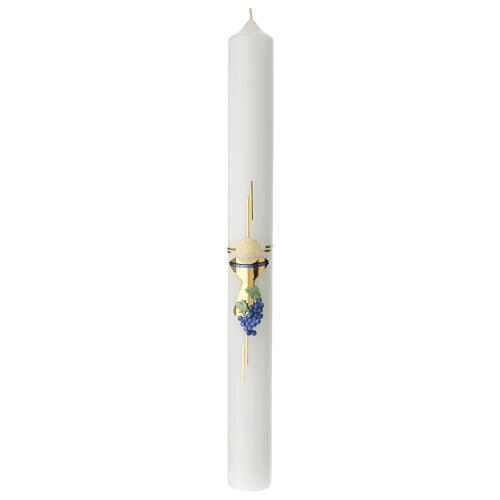 Communion candle with chalice grapes 400x40 mm 1