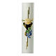 Communion candle with chalice grapes 400x40 mm s2