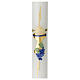 Communion candle with chalice grapes 400x40 mm s2