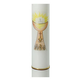 Gold Communion candle with chalice 40x4 cm