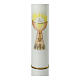 First Communion candle with golden chalice 400x40 mm s2