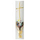 Communion candle with chalice hands holding children 400x40 mm s2