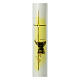 Cierge Communion jaune calice raisin 400x40 mm s2