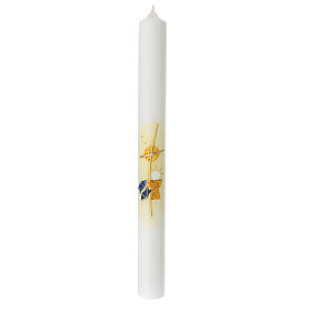 Stylized Communion candle with sun 40x4 cm