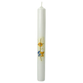 First Communion candle with stylized sun 400x40 mm
