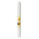 First Communion candle with stylized sun 400x40 mm s1