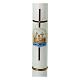 First Communion candle with cross Noah's ark 400x40 mm s2