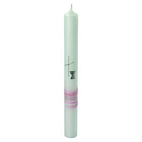 First Communion candle for girl, cross, 400x40 mm