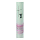 First Communion candle for girl, cross, 400x40 mm s2