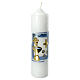 Communion candle with blue frame 265x60 mm s1