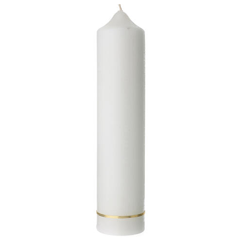 Kerze Eucharistie mit Kelch und Regenbogen, 265x60 mm 5