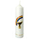 Kerze Eucharistie mit Kelch und Regenbogen, 265x60 mm s1