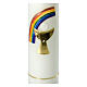 Kerze Eucharistie mit Kelch und Regenbogen, 265x60 mm s2