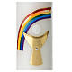 Candle with rainbow Eucharist chalice 26.5x6 cm s4