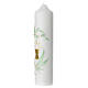 Eucharistic candle with green leaves 21.5x5 cm s3