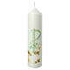 Green and gold XP candle for Confirmation 21.5x5 cm s1
