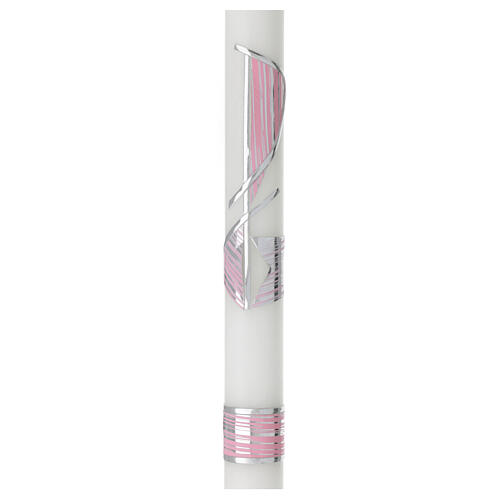 Confirmation candle pink XP chalice 500x30 mm 2