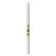 Cierge blanc vert calice poissons 500x30 mm s1