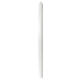 White candle with green chalice fish 500x30 mm s3