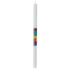Candle with rainbow and silver chalice 500x30 mm