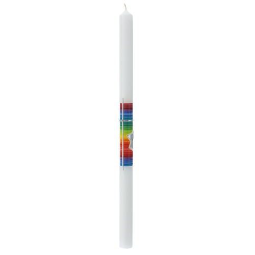 Candle with rainbow and silver chalice 500x30 mm 3