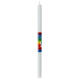 Candle with rainbow and silver chalice 500x30 mm s3