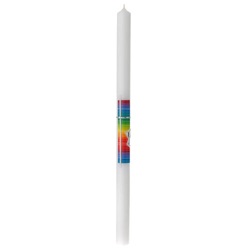 Rainbow candle silver chalice 500x30 mm 1