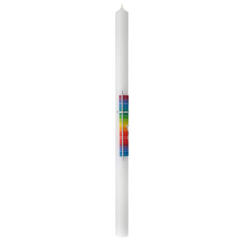 Rainbow candle silver chalice 500x30 mm 3