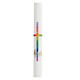 Candle, rainbow-coloured cross and music, 500x30 mm s2