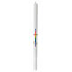 Wax candle with rainbow cross music 500x30 mm s1