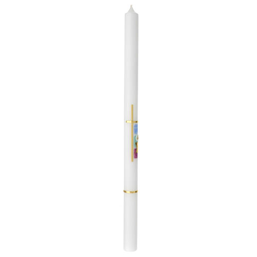 Cero croce dorata calice Comunione Cresima 500x30 mm 3