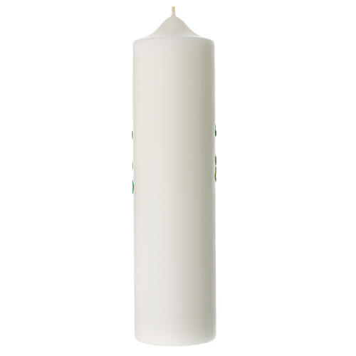 Candela Albero della Vita fedi cuori 275x70 mm 4