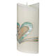 Candela ovale fedi cuore azzurro 180x125x75 mm s3