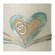 Oval candle blue heart rings 180x125x75 mm s2